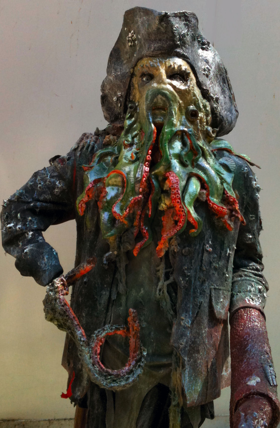 Dekofigur Davy Jones,  lebensgroß, 2,10m